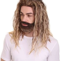 HPO Men's Sea Hero Wig & Beard Set | Cosplay Halloween Wig | Premium Breathable Capless Cap