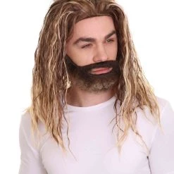 HPO Men's Sea Hero Wig & Beard Set | Cosplay Halloween Wig | Premium Breathable Capless Cap