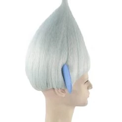 HPO Silver Troll With Ears | Pointy Silver Fairy Wig | Premium Halloween Wig SALE