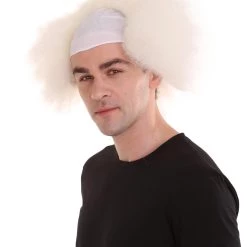 HPO Half Bald Head Mens Short Wig, Grey Men's