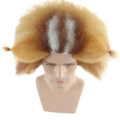HPO Unisex Musical Brown & White Wig Collections | Super Size Jumbo Wig | Premium Breathable Capless Cap