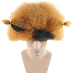 HPO Unisex Musical Brown & White Wig Collections | Super Size Jumbo Wig | Premium Breathable Capless Cap