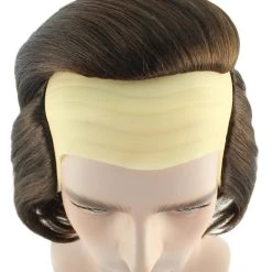 HPO Horror Movie Mens Wig | Dark Auburn Wig With Bald Cap