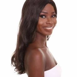 HPO Women's Black Straight Medium Length Imperial Army Wig | Premium Breathable Capless Cap