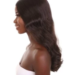 HPO Women's Black Straight Medium Length Imperial Army Wig | Premium Breathable Capless Cap