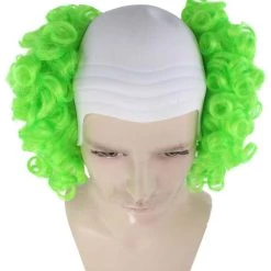 HPO Mens Scary Bald Clown Curly Wigs Collection | Cosplay Halloween Wigs Men's