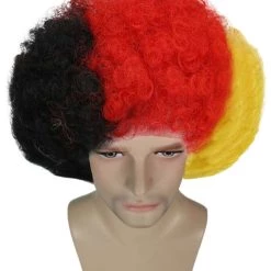 FLAGWIGS Germany Sport Afro Fun Wig | Jumbo Red Black Yellow Wig