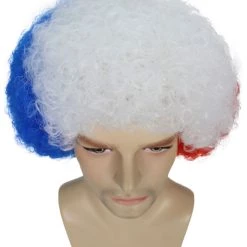 FLAGWIGS SALE Chile Sport Afro Fun Wig | Super Size Blue White Red Wig