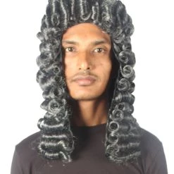 HPO Colonial Judge Mens Wig | Black Historical Wigs Men's