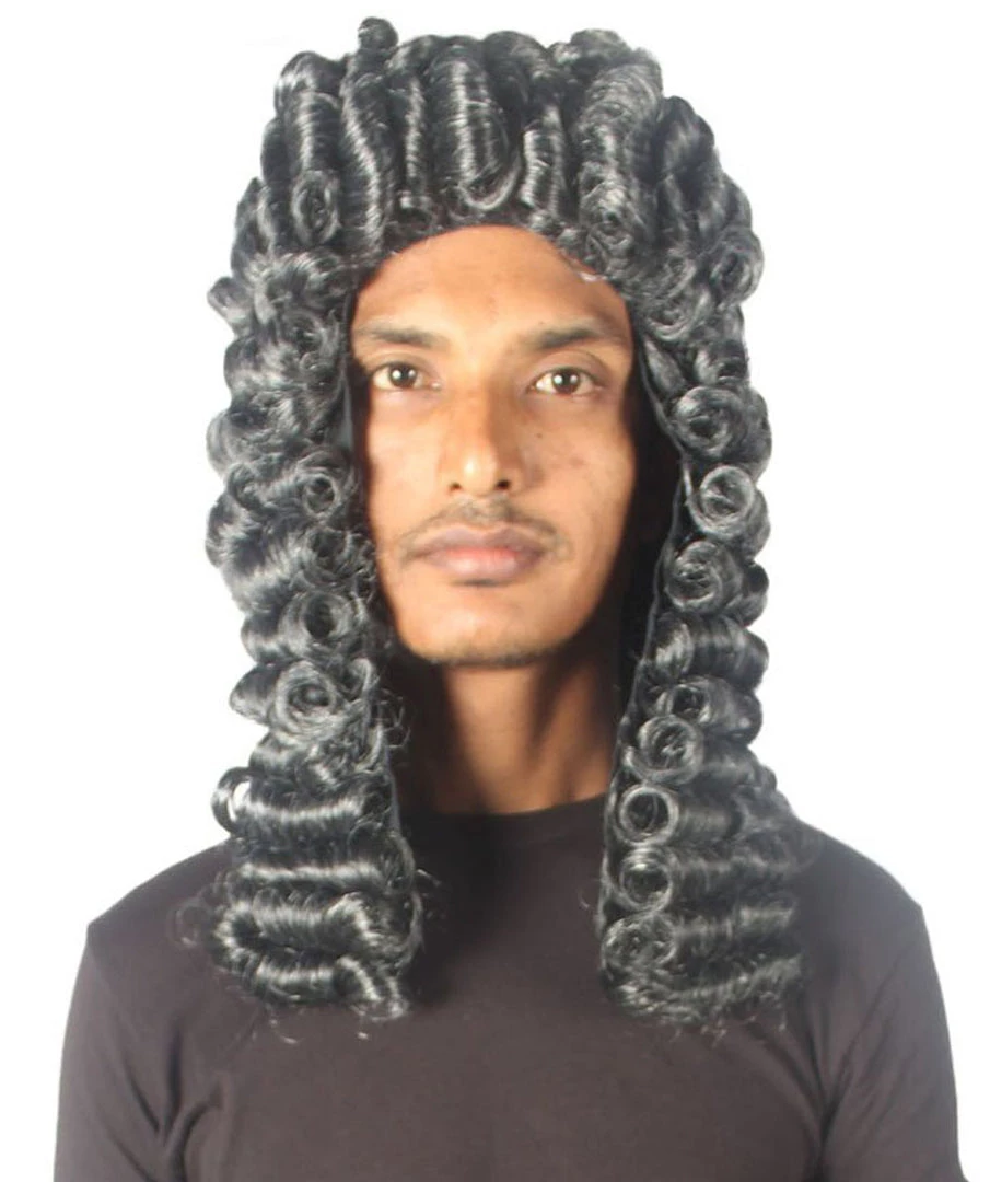 HPO Colonial Judge Mens Wig | Black Historical Wigs Men's