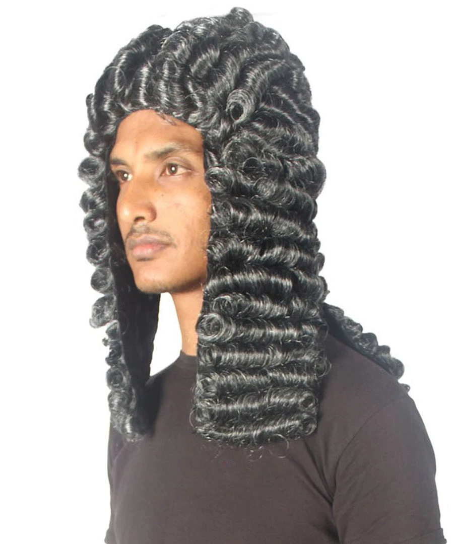 HPO Colonial Judge Mens Wig | Black Historical Wigs Men's