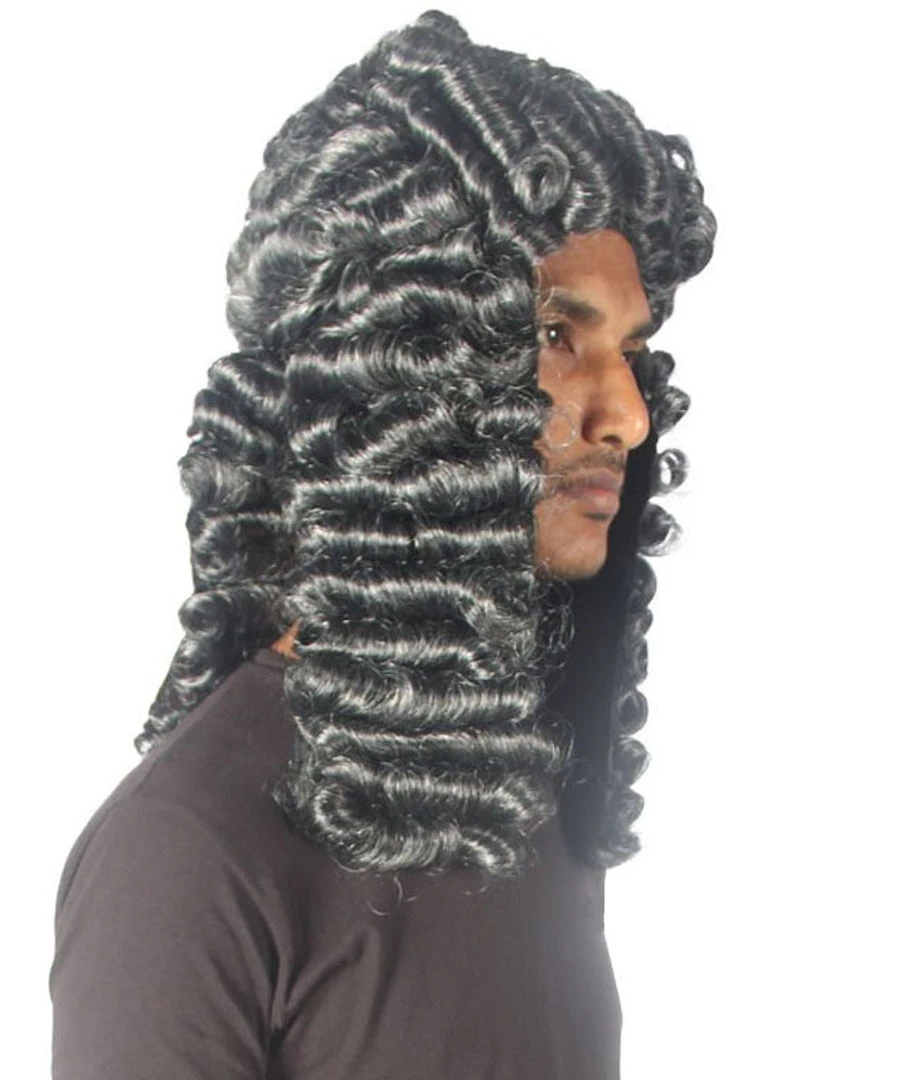 HPO Colonial Judge Mens Wig | Black Historical Wigs Men's