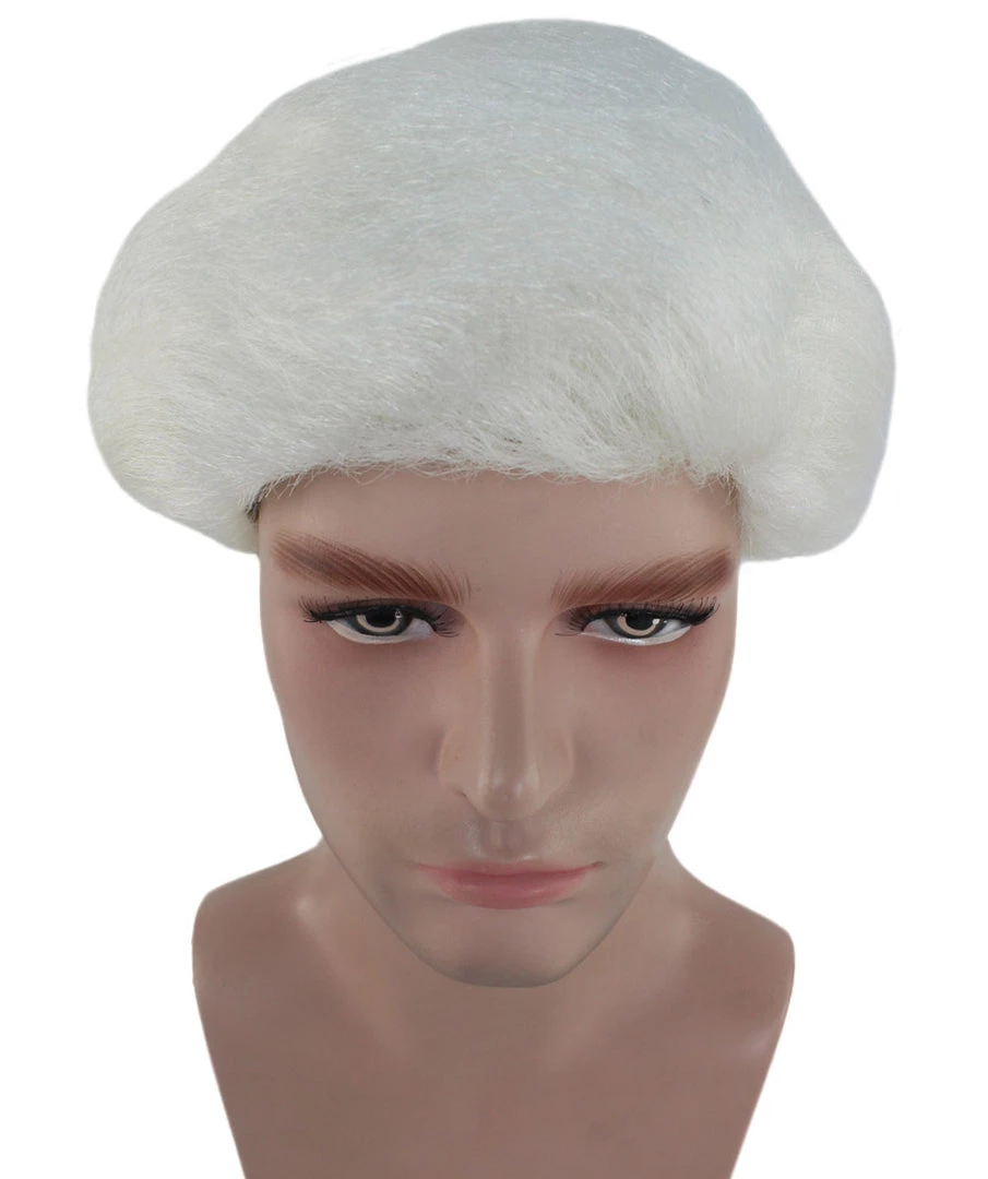 HPO Men's Colonial Short Men White Wig | Premium Breathable Capless Cap
