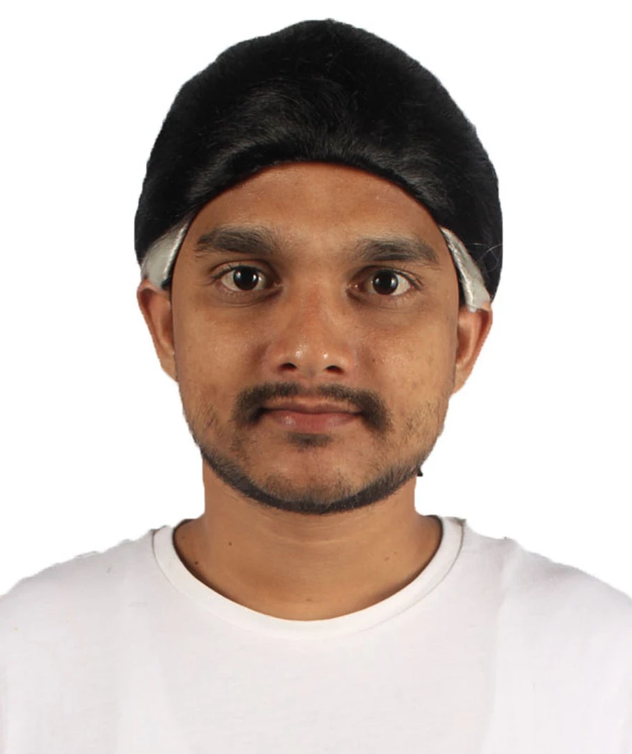 HPO Men's Men Style Rock Star Black Wig | Premium Breathable Capless Cap