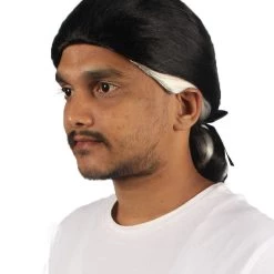 HPO Men's Men Style Rock Star Black Wig | Premium Breathable Capless Cap