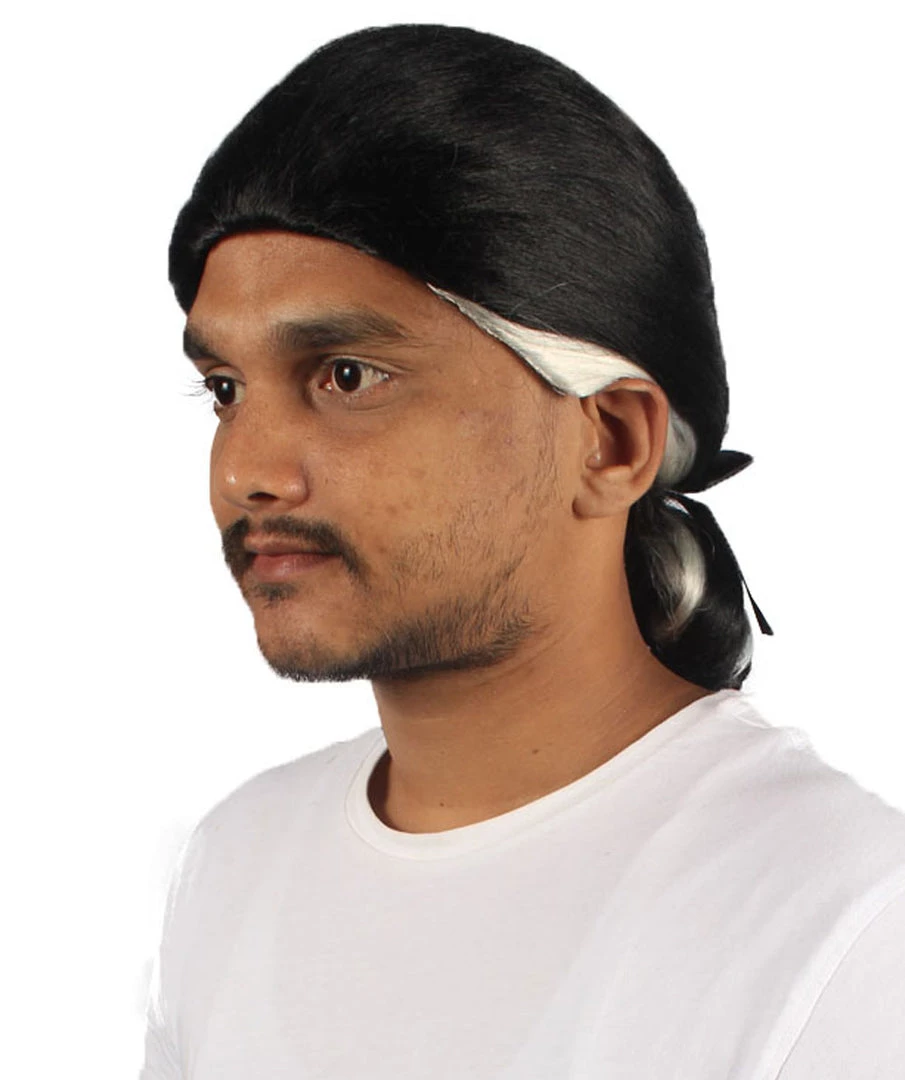HPO Men's Men Style Rock Star Black Wig | Premium Breathable Capless Cap