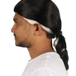 HPO Men's Men Style Rock Star Black Wig | Premium Breathable Capless Cap