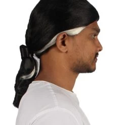 HPO Men's Men Style Rock Star Black Wig | Premium Breathable Capless Cap