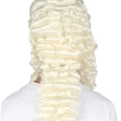 HPO Mens Colonial Historical Judge White Wig | Premium Breathable Capless Cap
