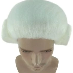 HPO Men's Mens Colonial Black Lace White Wigs | Premium Breathable Capless Cap