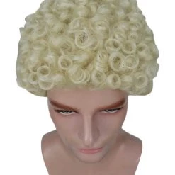 HPO Mens Colonial Judge Wigs | Blonde Historical Wigs | Premium Breathable Capless Cap