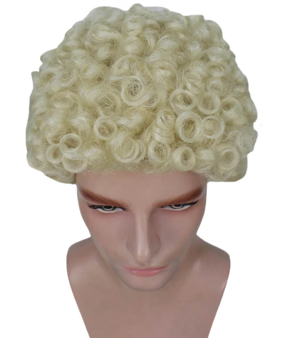 HPO Mens Colonial Judge Wigs | Blonde Historical Wigs | Premium Breathable Capless Cap