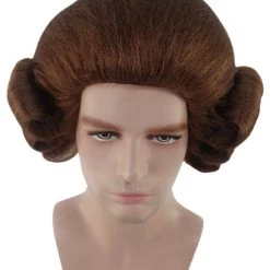 HPO Colonial Mens Judge Wigs | Brown Historical Wig | Premium Breathable Capless Cap