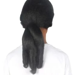 HPO Men's Mens Colonial Wavy Judge Black Historical Wigs | Premium Breathable Capless Cap