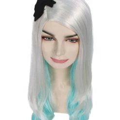 HPO Long Since Womens Wig | Blue & Blonde Celebrity Wig | Premium Breathable Capless Cap