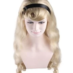 HPO Alice Womens Wig | Long Blonde Character Cosplay Halloween Wig | Premium Breathable Capless Cap