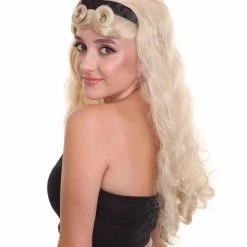 HPO Alice Womens Wig | Long Blonde Character Cosplay Halloween Wig | Premium Breathable Capless Cap
