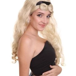 HPO Alice Womens Wig | Long Blonde Character Cosplay Halloween Wig | Premium Breathable Capless Cap