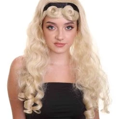 HPO Alice Womens Wig | Long Blonde Character Cosplay Halloween Wig | Premium Breathable Capless Cap