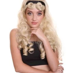 HPO Alice Womens Wig | Long Blonde Character Cosplay Halloween Wig | Premium Breathable Capless Cap