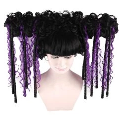 HPO Men's Deluxe Witch Womens Wig | Gothic Horror Cosplay Halloween Wig | Premium Breathable Capless Cap