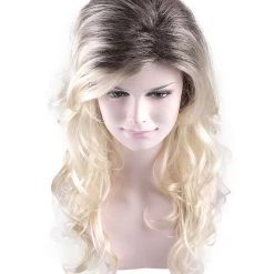 HPO Sitcom Womens Wig | Blond Curly Character Cosplay Halloween Wig | Premium Breathable Capless Cap Men's