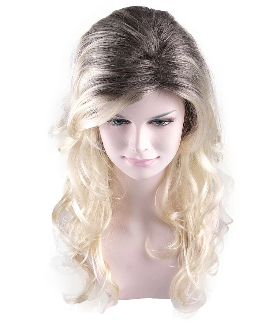 HPO Sitcom Womens Wig | Blond Curly Character Cosplay Halloween Wig | Premium Breathable Capless Cap Men's