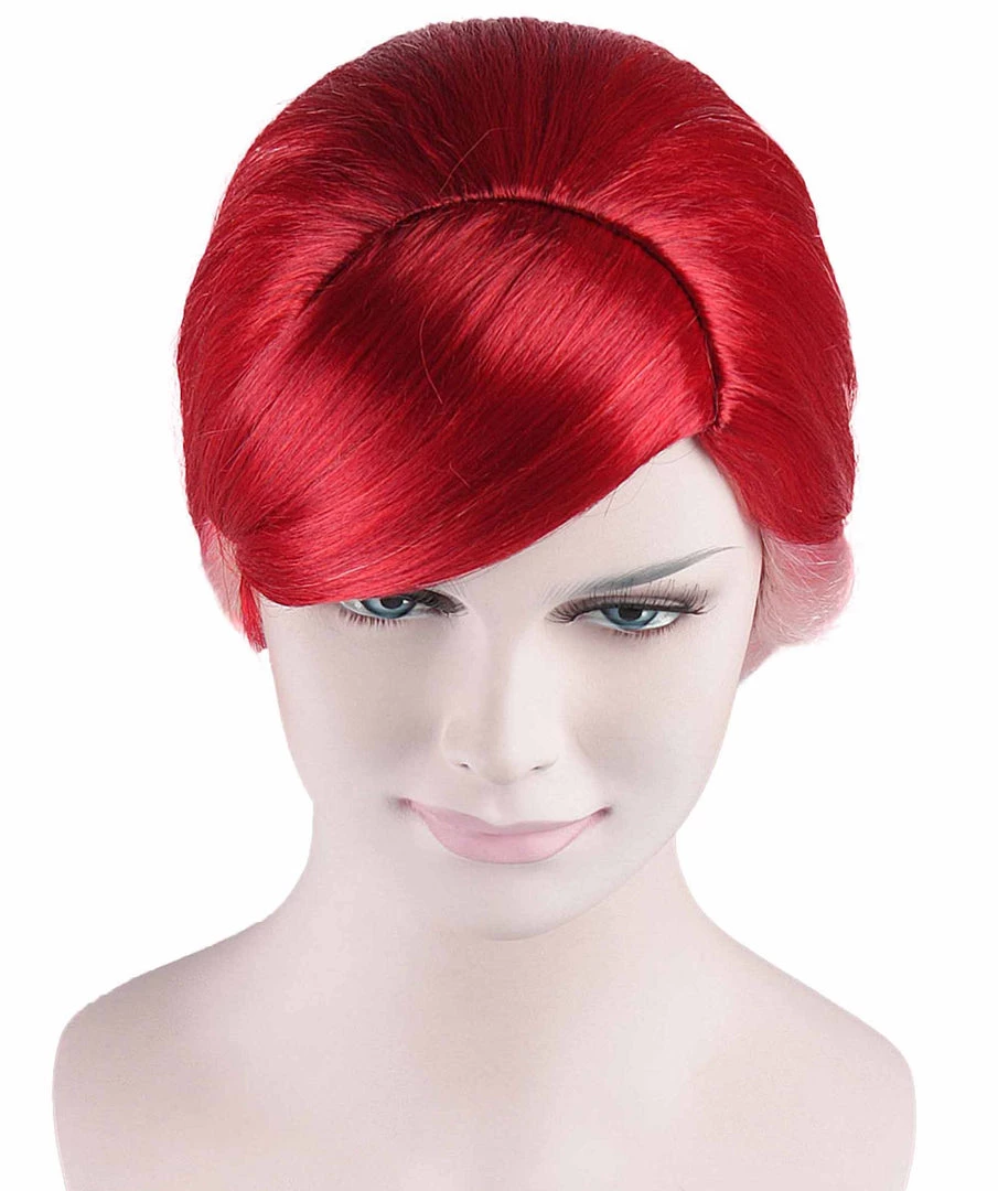 HPO Pretty Red Ponytail Womens Wig | Pop Star Character Cosplay Halloween Wig | Premium Breathable Capless Cap