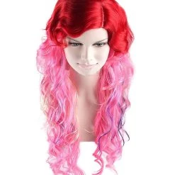 HPO Men's Red-Pink Womens Wig | Character Cosplay Halloween Wig | Premium Breathable Capless Cap