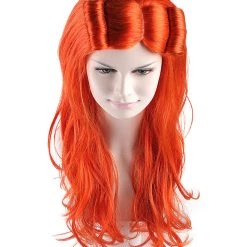 HPO Orange Monster Womens Wig | Character Cosplay Halloween Wig | Premium Breathable Capless Cap