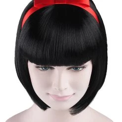 BC Cosplay Princess Snow Wig | Black Character Cosplay Halloween Wig | Premium Breathable Capless Cap