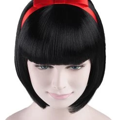 BC Cosplay Princess Snow Wig | Black Character Cosplay Halloween Wig | Premium Breathable Capless Cap