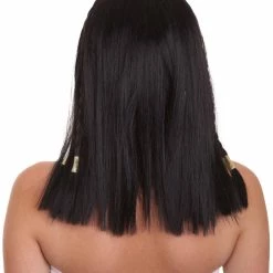 HPO Queen Cleopatra Womens Wig | Black Historical Wigs | Premium Breathable Capless Cap