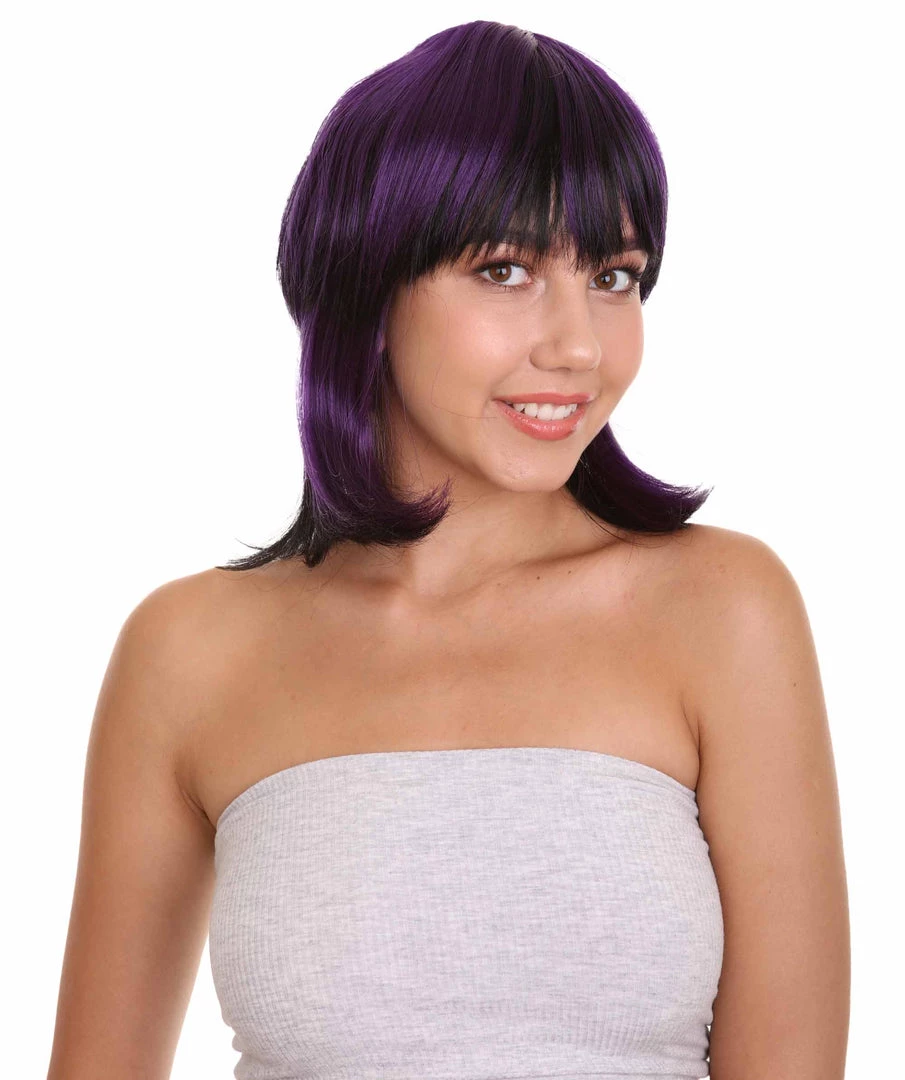 HPO SALE Ghost Of The Shell | Black & Purple Cosplay Wig | Premium Breathable Capless Cap
