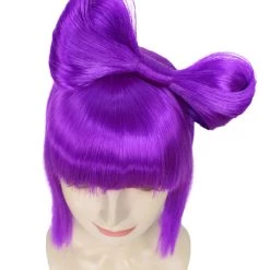 HPO Neon Purple Butterfly Womens Wig | Party Ready Fancy Cosplay Halloween Wig | Premium Breathable Capless Cap