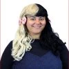 HPO Adult Womens Wig W/ Light Pink Bows | Black & Blonde Celebrity Wig | Premium Breathable Capless Cap Men's