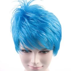 HPO Short Womens Wig | Cosplay Blue Wig | Premium Breathable Capless Cap Men's