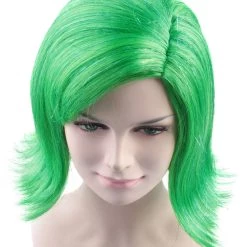 HPO Womens Wig | Green Party Ready Fancy Cosplay Halloween Wig | Premium Breathable Capless Cap