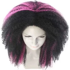 HPO Vampiress Black And Pink Womens Wig | Super Size Jumbo Ghost Horror Wig | Premium Breathable Capless Cap