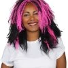 HPO Vampiress Black And Pink Womens Wig | Super Size Jumbo Ghost Horror Wig | Premium Breathable Capless Cap
